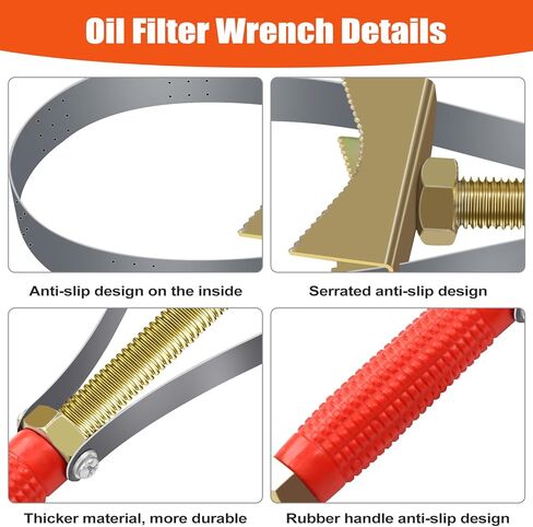 Oil Filter Wrench, Adjustable Oil Filter Wrench, 3.5-5.5 Inch for Most Cars, Trucks & Heavy Equipment in Saudi Arabia