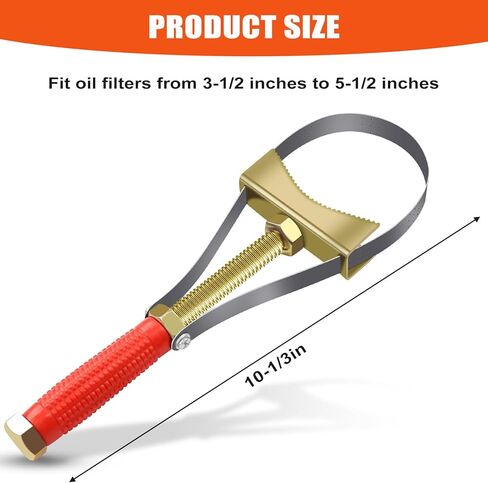 Oil Filter Wrench, Adjustable Oil Filter Wrench, 3.5-5.5 Inch for Most Cars, Trucks & Heavy Equipment in Saudi Arabia