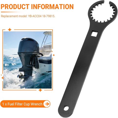 Fuel Filter Water Cup Separator Wrench Tool for Yamaha 4-Stroke 150-350HP F150-F350 2.6L & 3.3L 2006-Current - Oil Filter Removal Tool, Replaces 6P3-WS24A Filter Cup & YB-ACC04 in Kuwait