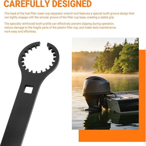 Fuel Filter Water Cup Separator Wrench Tool for Yamaha 4-Stroke 150-350HP F150-F350 2.6L & 3.3L 2006-Current - Oil Filter Removal Tool, Replaces 6P3-WS24A Filter Cup & YB-ACC04 in Kuwait