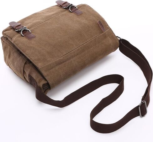 Evergoo Vintage Messenger Bag Unisex Shoulder Bags Canvas Satchel Cross Body Work Satchel Briefcase for 15.6 Inch Laptop in Saudi Arabia