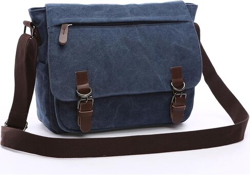 Evergoo Vintage Messenger Bag Unisex Shoulder Bags Canvas Satchel Cross Body Work Satchel Briefcase for 15.6 Inch Laptop in Saudi Arabia