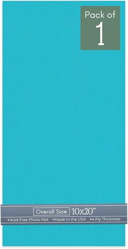 CountryArtHouse Aquamarine Blue 10x20 Uncut Art Mat Board - No Opening - 1 Mat in Kuwait