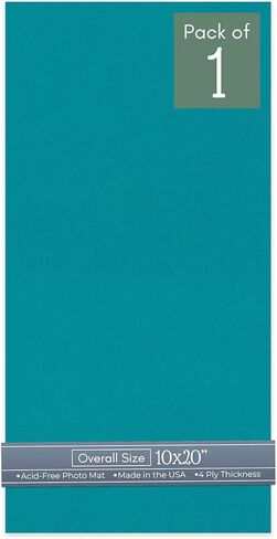 CountryArtHouse Aquamarine Blue 10x20 Uncut Art Mat Board - No Opening - 1 Mat in Kuwait
