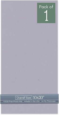 CountryArtHouse Aquamarine Blue 10x20 Uncut Art Mat Board - No Opening - 1 Mat in Kuwait