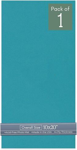 CountryArtHouse Aquamarine Blue 10x20 Uncut Art Mat Board - No Opening - 1 Mat in Kuwait