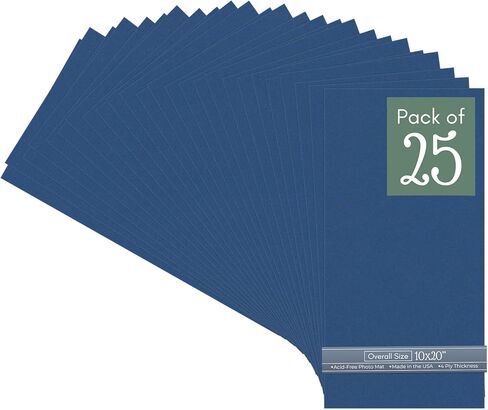 CountryArtHouse Aquamarine Blue 10x20 Uncut Art Mat Board - No Opening - 1 Mat in Kuwait