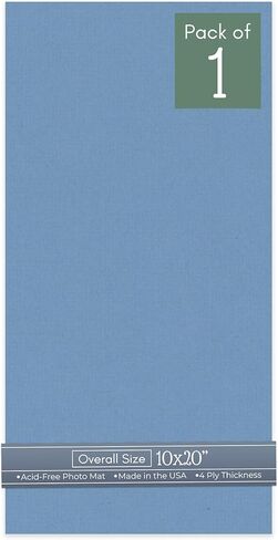 CountryArtHouse Aquamarine Blue 10x20 Uncut Art Mat Board - No Opening - 1 Mat in Kuwait