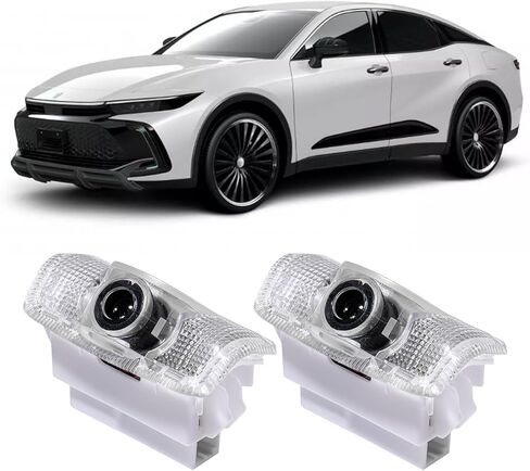 Never Fade HD Car Door Lights Logo Projector，2 Pcs Ghost Shadow Puddle LED Lamp Fit for Highlander Camry 4Runner Sienna Corolla Tundra Prius Venza Prado Sequoia Reiz Previa Model (Toyo_White) in Saudi Arabia