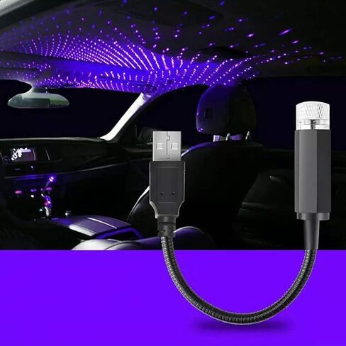 Blue USB Star Projector Night Light,Adjustable Romantic Starry Sky Projector Car Light,Portable Atmosphere Decorative Auto Roof Light for Various Occasions, Home Improvement,Wall Lights Night-Lights in Saudi Arabia