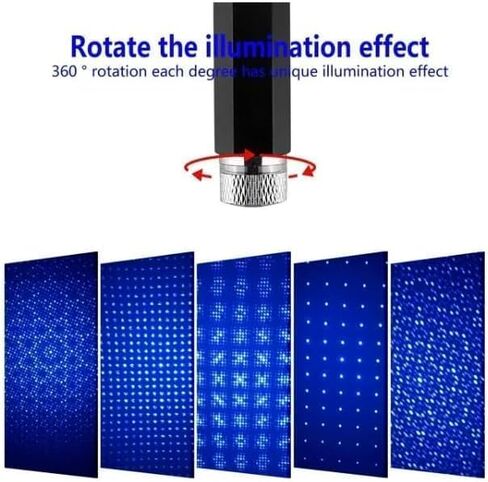 Blue USB Star Projector Night Light,Adjustable Romantic Starry Sky Projector Car Light,Portable Atmosphere Decorative Auto Roof Light for Various Occasions, Home Improvement,Wall Lights Night-Lights in Saudi Arabia