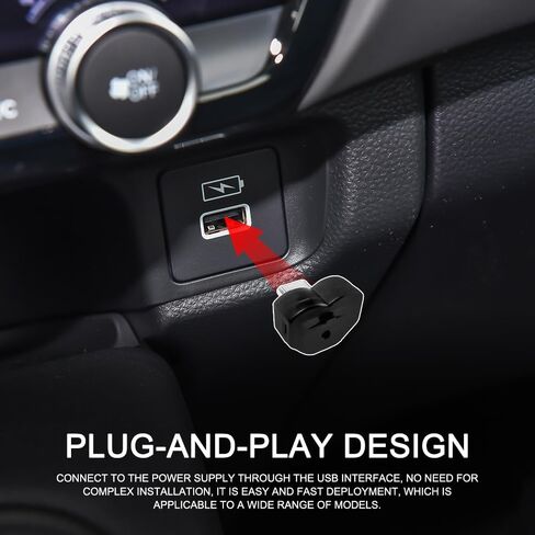 2PCS USB LED Car Interior Atmosphere Lamp, Car Interior Lights, 8 Colors RGB Dynamic Brightness Automotive Night Light, Auto Plug-in Mini Ambient Lighting Kit for Vehicle Home Decoration in Kuwait