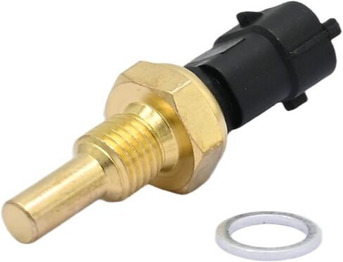 Engine Coolant Temperature Sensor Compatible with Suzuki Grand Vitara XL-7 Replaces 12566778 12639899 1365078J00 15393755 2131581 2134777 30561771 30564036 30582830 30592391 V6 3.2L 10 09 08 07 in Kuwait