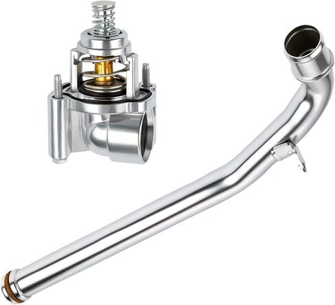 12673659 Upgraded Aluminum Thermostat Housing Assembly with Coolant Pipe Compatible With Buick Chevy Cadillac GMC Vehicle 2017-2023 XT5 XT6 LaCrosse Blazer Acadia 3.6L V6, Replaces#12678779 in Kuwait