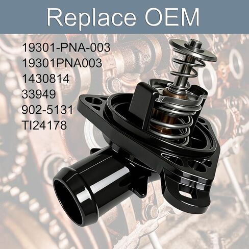 Upgrade Thermostat Housing Assembly Fit for Honda 2002-2005 Civic 2.0L,2002-2006 CRV 2.4L,2002-2006 Acura RSX 2.0L,Replace 19301PNA003 in Kuwait