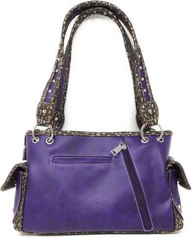 Premium Rhinestone Western Women's Metal Skull Handbag Purse Matching Wallet in 3 colors. in Saudi Arabia