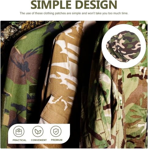 Angoily Iron on Patches for Clothes 10Pcs Camouflage Cloth Repair Patches for Jackets Jeans DIY Sewing Decoration Durable Fabric Patches for Camping Outdoor Use in Kuwait