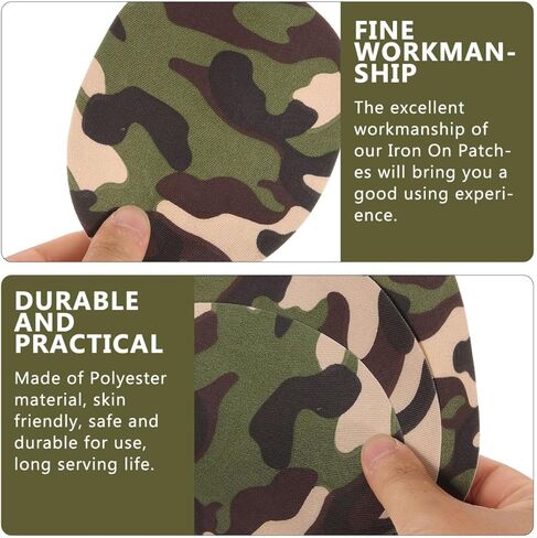 Angoily Iron on Patches for Clothes 10Pcs Camouflage Cloth Repair Patches for Jackets Jeans DIY Sewing Decoration Durable Fabric Patches for Camping Outdoor Use in Kuwait