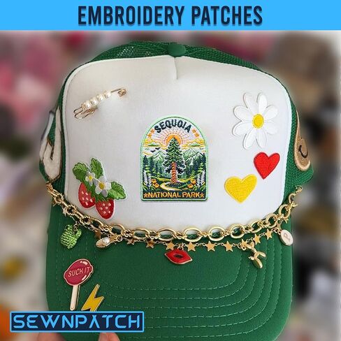 Sequoia Forest Patch for Backpacks Hats Jeans Bags, Size 3" Iron On or Sew On Patches, National Park Embroidery Patches Appliques for Clothes, Adventure Aesthetic Patch for Travel Lovers in Kuwait