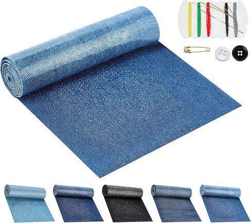 5 Rolls Blue Jeans Denim Patches 3 * 20in Inside and Outside Iron On Repair Patch Kit for Jeans Clothing Hole Repairing and Decoration in Kuwait