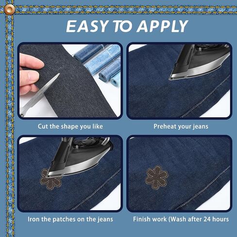 5 Rolls Blue Jeans Denim Patches 3 * 20in Inside and Outside Iron On Repair Patch Kit for Jeans Clothing Hole Repairing and Decoration in Kuwait