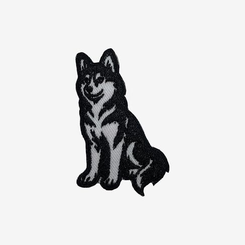 Husky Cute Dog Patch Iron on Embroidered Patch for Clothes Bag Jean Cap in Kuwait