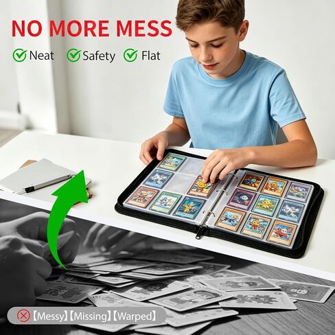 Baseball Card Binder 900 Pockets, Trading Card Binder with Zipper, Sports Card Binder Collectible Trading Card Albums Fits Cards with 50 Removable Sleeves in Saudi Arabia