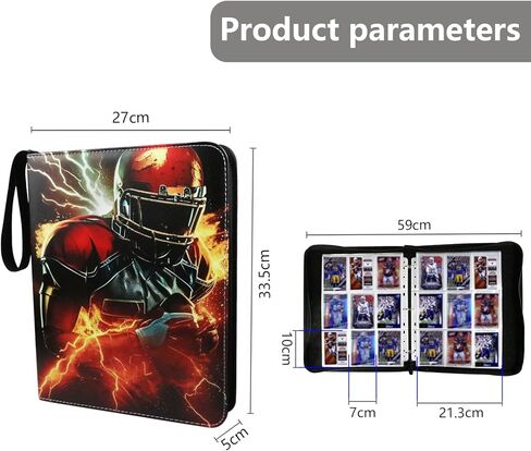 Football Card Binder, 2025 Sports Trading Card with Sleeves Holder Album, 900 Pockets Rugby Card Holder Sheets Display Storage Protectors for Collectors Boys and Girls Gift in Saudi Arabia