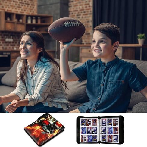 Football Card Binder, 2025 Sports Trading Card with Sleeves Holder Album, 900 Pockets Rugby Card Holder Sheets Display Storage Protectors for Collectors Boys and Girls Gift in Saudi Arabia