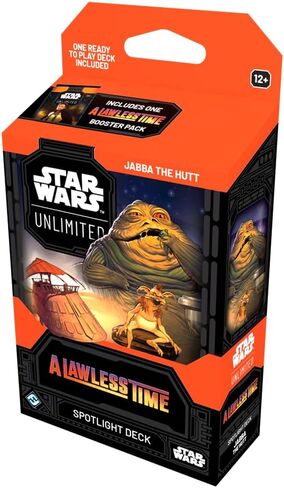 Asmodee Star Wars: Unlimited TCG A Lawless Time Jabba The Hutt Spotlight Deck - مجموعة بطاقات مكونة من 50 بطاقة جاهزة للعب + حزمة معززة، بطاقات حصرية قابلة للتحصيل، للأعمار من 12 عامًا فما فوق، 2+ لاعبين، 20 دقيقة من وقت اللعب in Kuwait
