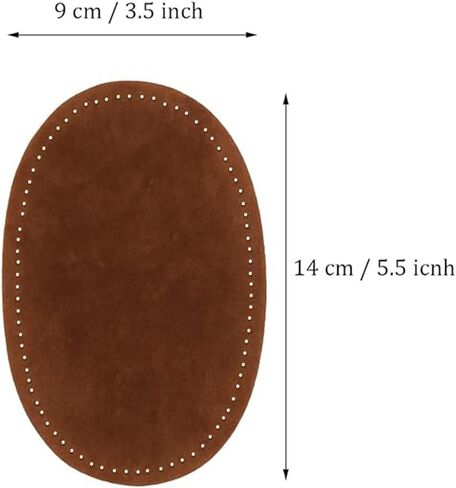 6pcs Sew On Suede Oval Elbow Knee Patches Sweater Trousers Repair Patches Craft for Sweater Repair Crafts Brown Tan Blue in Saudi Arabia