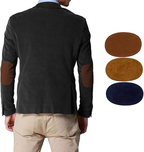 6pcs Sew On Suede Oval Elbow Knee Patches Sweater Trousers Repair Patches Craft for Sweater Repair Crafts Brown Tan Blue in Saudi Arabia