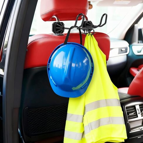1 PCS Triple Hook Hard Hat Holder for Truck Seat Heavy Duty Metal Hard Hat Accessories Holder for Truck SUV Car Seat to Keep Helmet Safety Vest Bag Caps Car, Seat Back Hanger for Men Women in Saudi Arabia