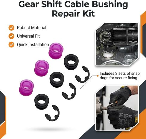 3PCS Shifter Bushing Repair Kit Compatible with OEM# 33820-02370B 33835-08010, Shift Linkage Bushing Replacement for Transmission Cable Fix, Smooth Shifting Performance in Saudi Arabia
