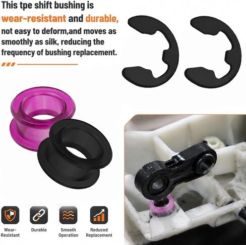 3PCS Shifter Bushing Repair Kit Compatible with OEM# 33820-02370B 33835-08010, Shift Linkage Bushing Replacement for Transmission Cable Fix, Smooth Shifting Performance in Saudi Arabia