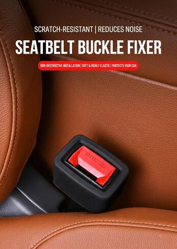 Seat Belt Buckle Holder, Silicone Seatbelt Booster Fixer, Upright Stable Receptacle for Kids and Adults, Car Accessories, 2 PCS in Saudi Arabia