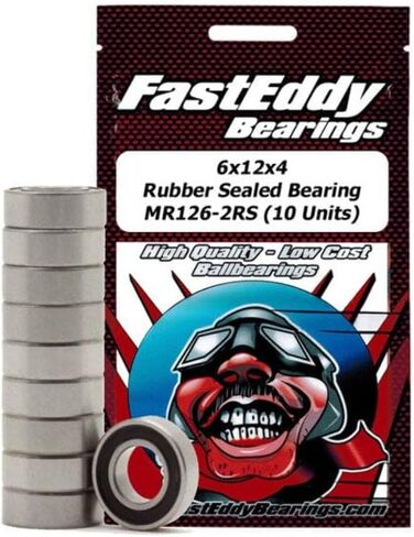 FastEddy Bearings 6x12x4 محمل مطاطي مختوم MR126-2RS 10 وحدات TFE272 أجزاء خيار السيارة الكهربائية/الشاحنة in Kuwait