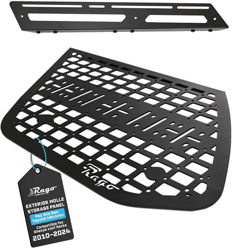 Rago Fabrication Exterior Molle Storage Panels for 2010-2023 Toyota 4Runner 5th gen | Driver Side Panel | Prinsu Rack Compatible | SUV Rear Storage | Made in The USA (Driver Side) in Saudi Arabia