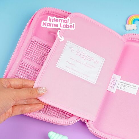 مقلمة لطيفة للفتيات من Blippo® - حقيبة مقلمة وردية - مقلمة Kawaii للأطفال - صندوق أقلام للأشياء المدرسية للبنات - منظم مقلمة صغيرة in Saudi Arabia