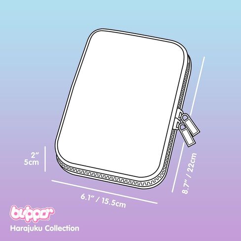 مقلمة لطيفة للفتيات من Blippo® - حقيبة مقلمة وردية - مقلمة Kawaii للأطفال - صندوق أقلام للأشياء المدرسية للبنات - منظم مقلمة صغيرة in Saudi Arabia