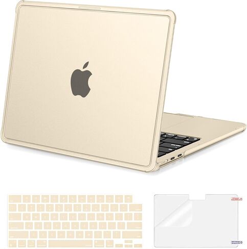 حافظة MOSISO متوافقة مع جهاز MacBook Air 13 بوصة M5 M4 M3 M2 2026-2022 A3449 A3240 A3113 A2681، مطابقة بدقة للون الكمبيوتر المحمول، طقم 3 في 1 هيكل صلب بزوايا معززة لجهاز Mac Air 13.6، أزرق سماوي in Kuwait