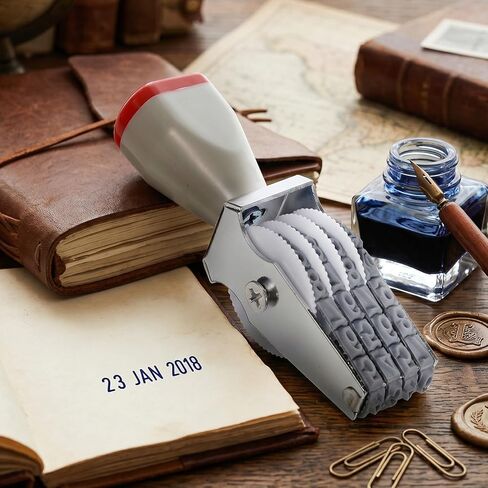 4 Digit Number Stamp Adjustable Number Stamps Multi- Functional Creative Price Tag Roller, Rubber Changeable Numerical Stamp in Saudi Arabia