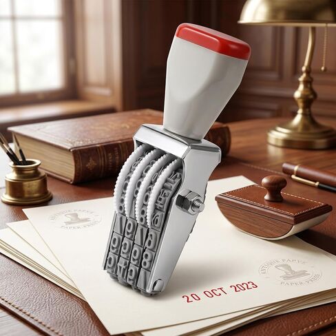 4 Digit Number Stamp Adjustable Number Stamps Multi- Functional Creative Price Tag Roller, Rubber Changeable Numerical Stamp in Saudi Arabia