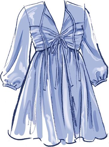 McCall's M8602K5 Misses' Babydoll Dress Sewing Pattern Packet, Design Code M8602, Sizes 8-10-12-14-16 in Saudi Arabia