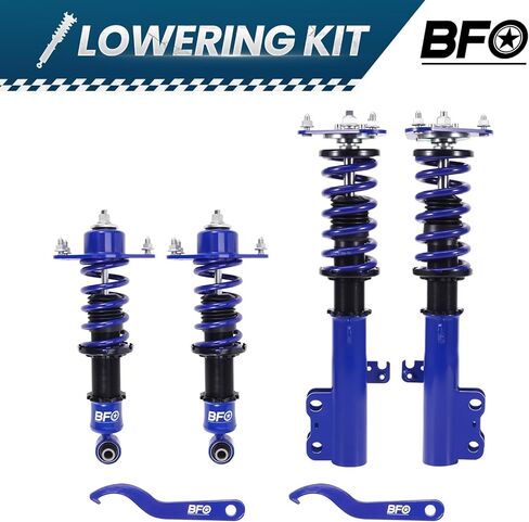 BFO Coilovers for Scion TC 2005-2010, Height Adjustable Full Coilovers Suspension Kit, Preset Damping Shock Absorber Struts, Lowering Kit Blue in Saudi Arabia