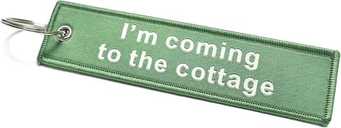Hockey Romance Woven Keychain, Heated Double-Sided Key Tag, Rivalry Cottage Quote Merch Gift for Viewers and Fans in Kuwait