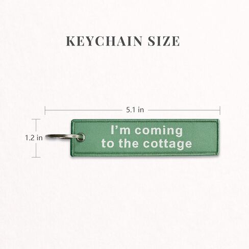 Hockey Romance Woven Keychain, Heated Double-Sided Key Tag, Rivalry Cottage Quote Merch Gift for Viewers and Fans in Kuwait
