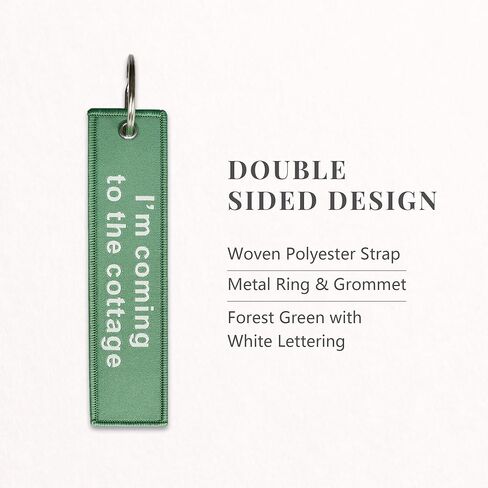 Hockey Romance Woven Keychain, Heated Double-Sided Key Tag, Rivalry Cottage Quote Merch Gift for Viewers and Fans in Kuwait