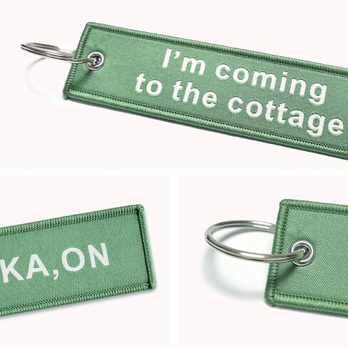 Hockey Romance Woven Keychain, Heated Double-Sided Key Tag, Rivalry Cottage Quote Merch Gift for Viewers and Fans in Kuwait