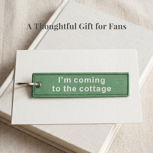 Hockey Romance Woven Keychain, Heated Double-Sided Key Tag, Rivalry Cottage Quote Merch Gift for Viewers and Fans in Kuwait